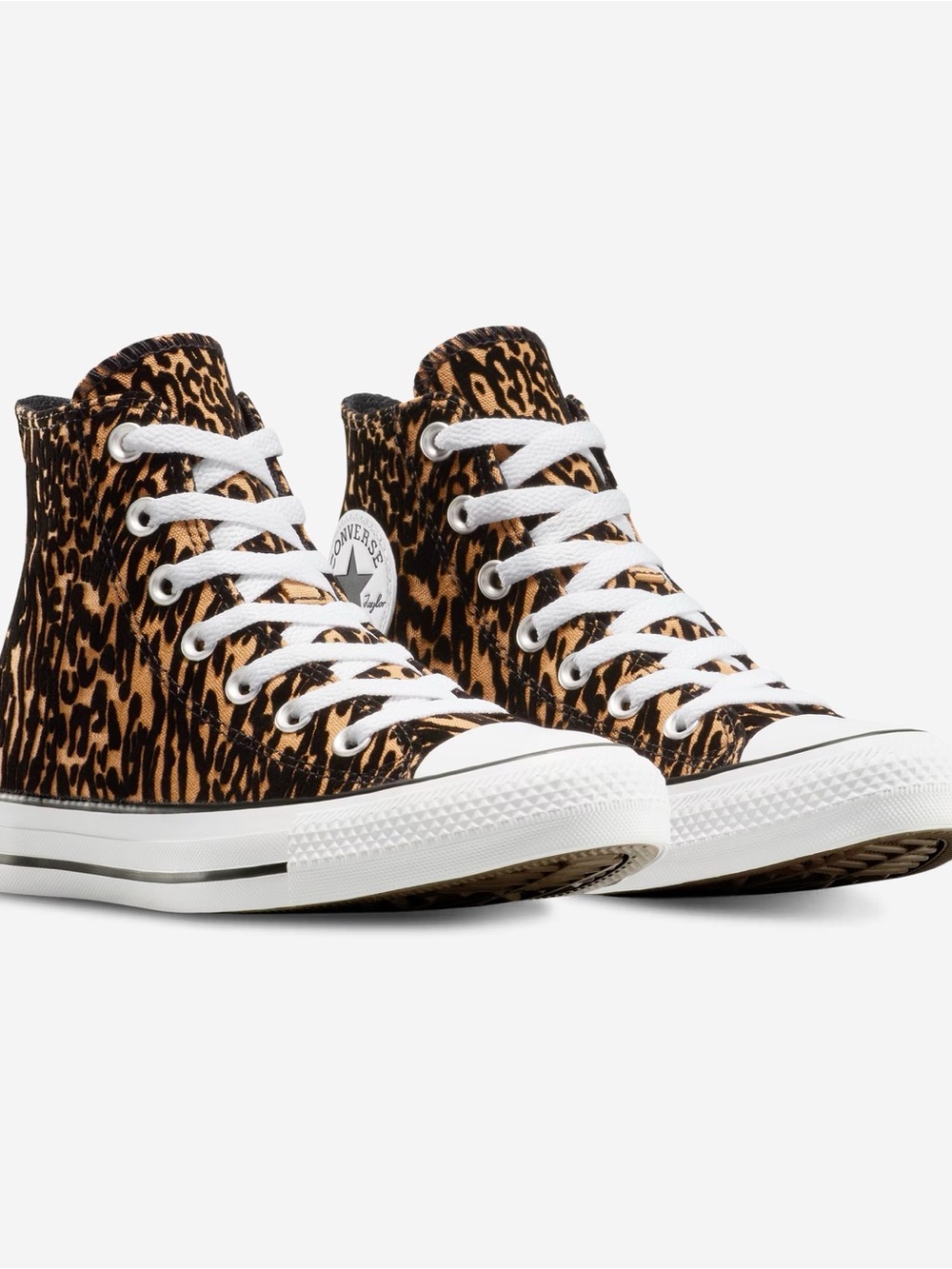 NWT Converse Chuck Taylor Star Sneakers in Leopard Print Brown and Black